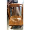 Image 2 : OAK ROLLING OFFICE CHAIR