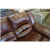Image 8 : LEATHER ROCKER RECLINER LOVESEAT WITH CENTER CONSOLE