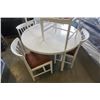 Image 8 : ROUND WHITE DINING TABLE WITH 4 CHAIRS