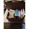 Image 2 : 2 BOXES OF PONE CASES, WALL DECORATIONS AND BINDERS