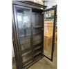 Image 8 : MODERN GLASS DOOR CABINET - 78 INCHES TALL, RETAIL $1800