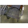 Image 2 : 2 IRON AND WOVEN PATIO CHAIRS