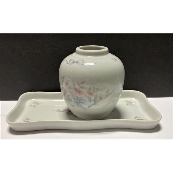 Princess House Exclusive 4"  Vase and Plate