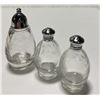 Image 1 : Three Crystal Salt and Pepper (and one larger) Shakers