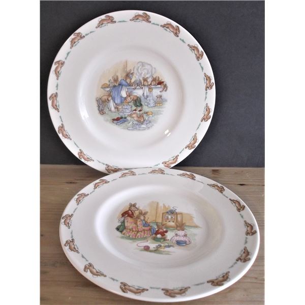 Two Royal Doulton Bunnykins Plates - Both Different