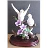 Image 2 : Doves on Branch with Flowers Figurine