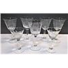 Image 2 : Cornflower Crystal Stemware  - Two Different Sizes - Seven Glasses Total