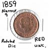 Image 1 : 1859 N9 Canadian Large Cent Red Unc.