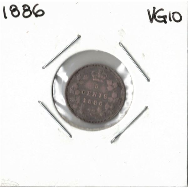 1886 Canadian Silver Five Cent