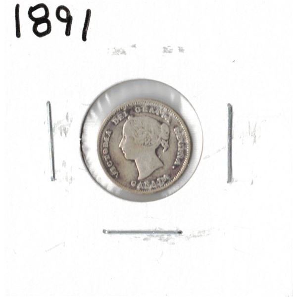 1890 Canadian Silver Five Cent