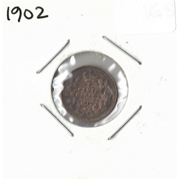 1902 Canadian Silver Five Cent