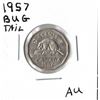 Image 1 : 1957 Canadian Five Cent - Bug Tail