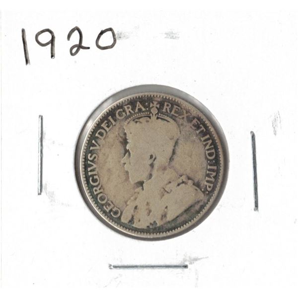 1920 Canadian Silver Twenty-Five Cent