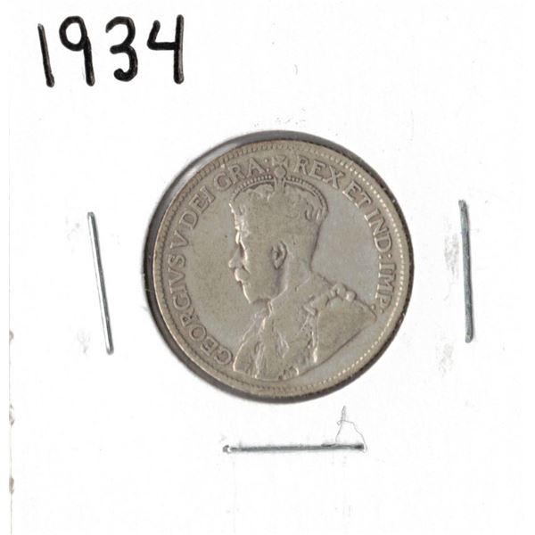 1934 Canadian Silver Twenty-Five Cent