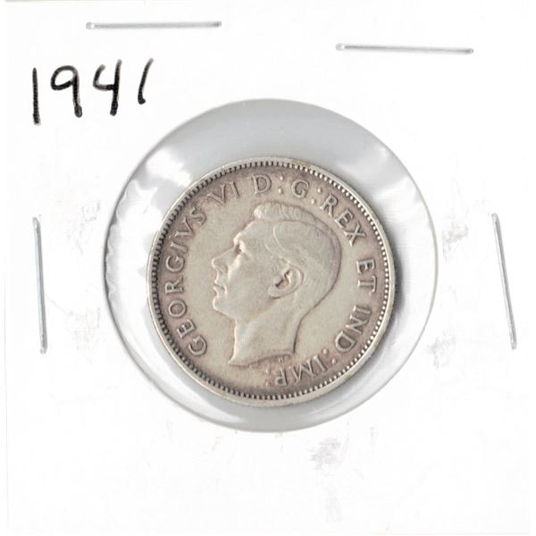 1941 Canadian Silver Twenty-Five Cent