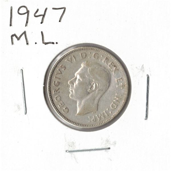 1947 Canadian Silver Twenty-Five Cent - ML