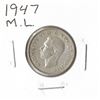 Image 1 : 1947 Canadian Silver Twenty-Five Cent - ML