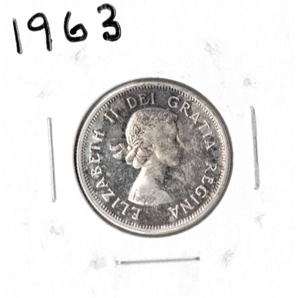 1963 Canadian Silver Twenty-Five Cent