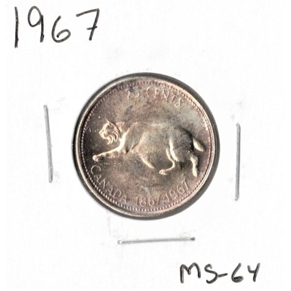 1967 Canadian Twenty-Five Cent