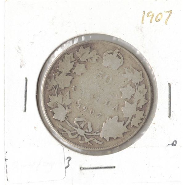 1907 Canadian Silver Fifty Cent