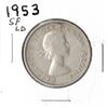 Image 1 : 1953 Canadian Silver Fifty Cent - SF Large Date