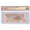 Image 2 : 1986 Canadian Two Dollar Note - BCS Graded UNC-60