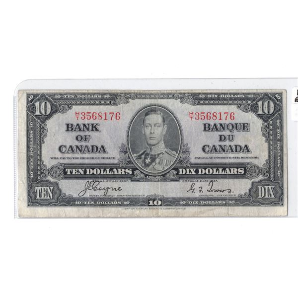 1937 Canadian Ten Dollar Bank Note