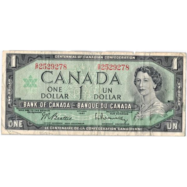 1967 Canadian One Dollar Bank Note