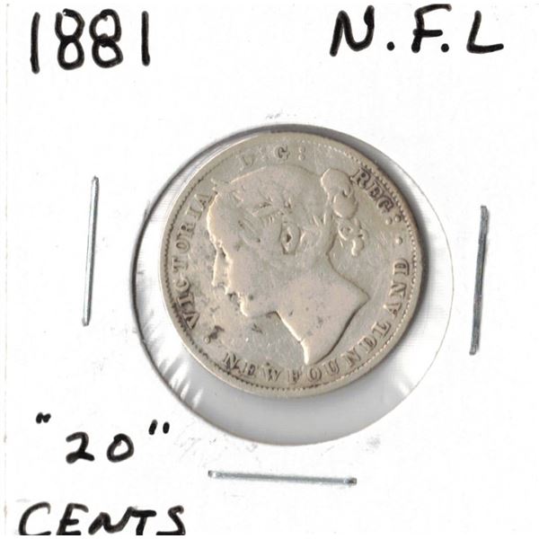 1881 Newfoundland Twenty Cent