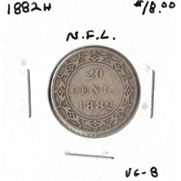 1882H Newfoundland Twenty Cent