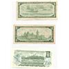 Image 2 : Page of Three Canadian Bank Notes - 1954 One Dollar Bill, 1967 One Dollar Bill, 1973 One Dollar Bill