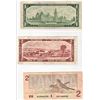 Image 2 : Page of Three Canadian Bank Notes - 1967 One Dollar Bill, 1954 Two Dollar Bill, 1986 Two Dollar Bill