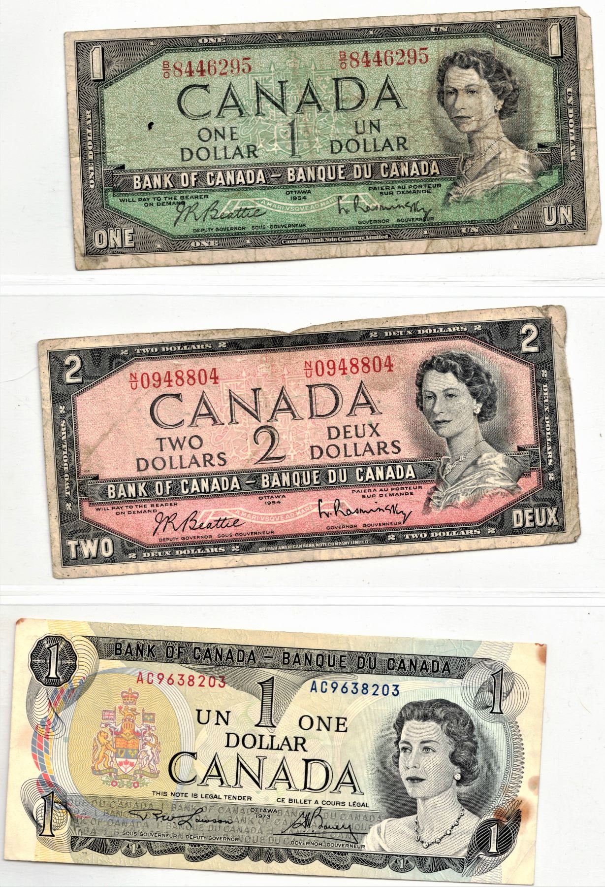 1954 Canadian Dollar Bill Valueclassified - wlnvtdw
