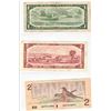 Image 2 : Page of Three Canadian Bank Notes - 1954 One Dollar Bill, 1954 Two Dollar Bill, 1986 Two Dollar Bill