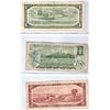 Image 2 : Page of Three Canadian Bank Notes - 1954 One Dollar Bill, 1973 One Dollar Bill, 1954 Two Dollar Bill