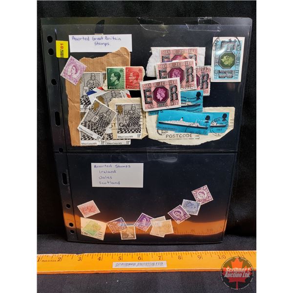 GLOBAL STAMPS ~ Collector Combo (60+) : Variety of Great Britain, Ireland, Wales, Scotland, British