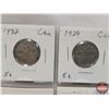 Image 2 : Canada Five Cent (8): 1922; 1924; 1927; 1928; 1929; 1930; 1931; 1932 (SEE PICS!)