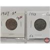 Image 3 : Canada Five Cent (8): 1922; 1924; 1927; 1928; 1929; 1930; 1931; 1932 (SEE PICS!)