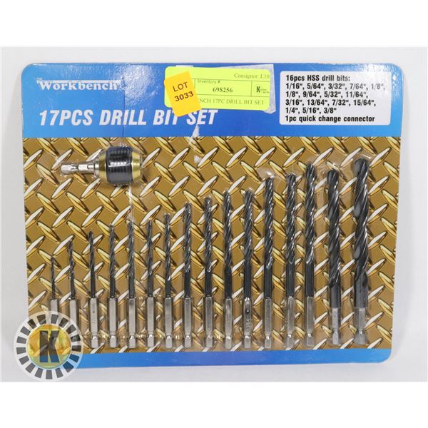 WORKBENCH 17PC DRILL BIT SET