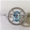 Image 1 : SILVER RHODIUM PLATED BLUE TOPAZ