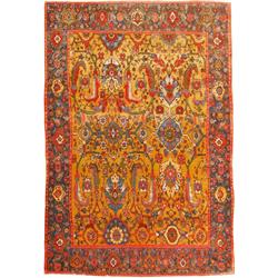 Antique Senneh Persian Rug / Carpet 8450 