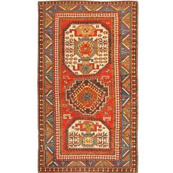 Antique Kazak Caucasian Rug / Carpet 41428 