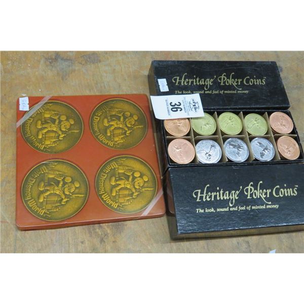 Heritage Poker Coins & Disney Tokens