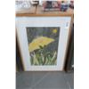 Image 1 : Framed Watercolor Lady Bug - 31" x 23"