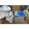 Image 1 : Pillsbury Dough Boy Cookie Jar & 2 Qt. Tea Kettle