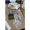 Image 1 : Painted Ceramic Platter, Glassware & Dishes