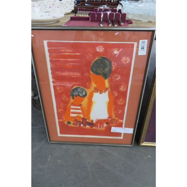 Framed 186/200 Mom & Son Print - 31" x 25"