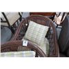 Image 2 : Rattan Padded Armchair On Wheels (2)