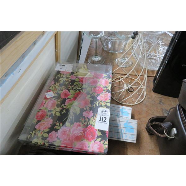 Lot of Anna Griffin Padfolio, Easter Sign & More