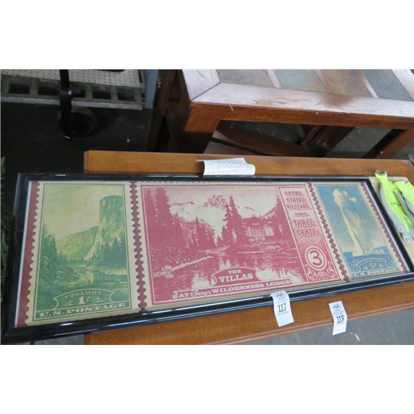 Framed Postage Stamp Art